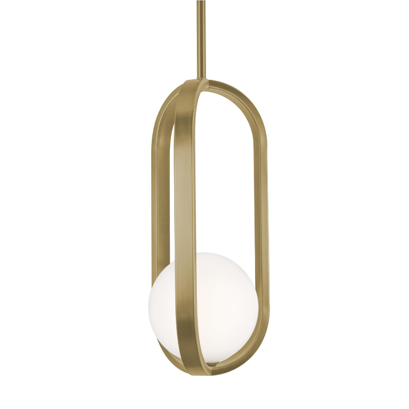 AFX MLNP07LAJUD Milan 1-lt 7" LED Pendant - Light Antique Brass