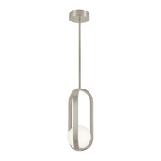 AFX MLNP07LAJUD Milan 1-lt 7" LED Pendant - Satin Nickel