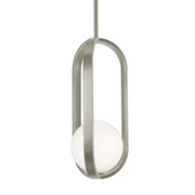 AFX MLNP07LAJUD Milan 1-lt 7" LED Pendant - Satin Nickel