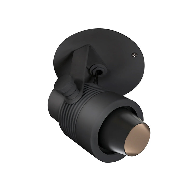 PureEdge MP4RR-MICRO-SO-TC Outdoor Monopoint Micro Fixture with Snoot 12V Surface Mount, 4" Round Canopy for Remote Power, TruColor RGBTW