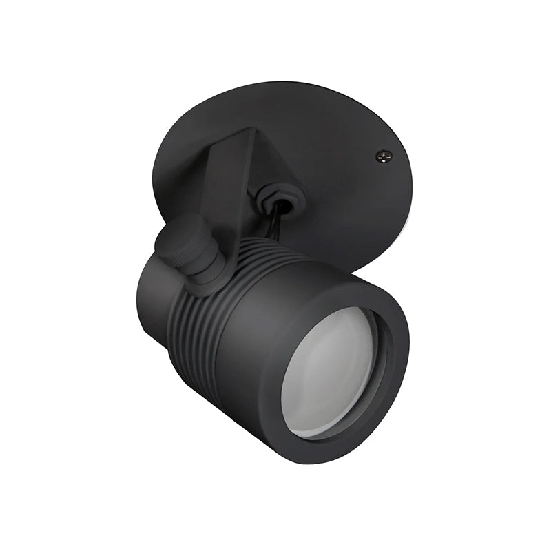 PureEdge MP4RR-MICRO-TC Outdoor Monopoint Micro Fixture 12V Surface Mount, 4" Round Canopy for Remote Power, TruColor RGBTW - Black