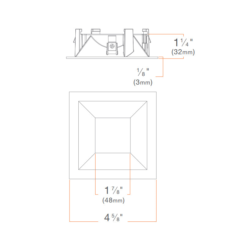 DMF M4TSS M Series 4" Square Beveled Trim