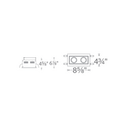 WAC MT-3LD211R Mini LED Multiple Spots 2 Light Remodel Housing with Light Engine and Trim