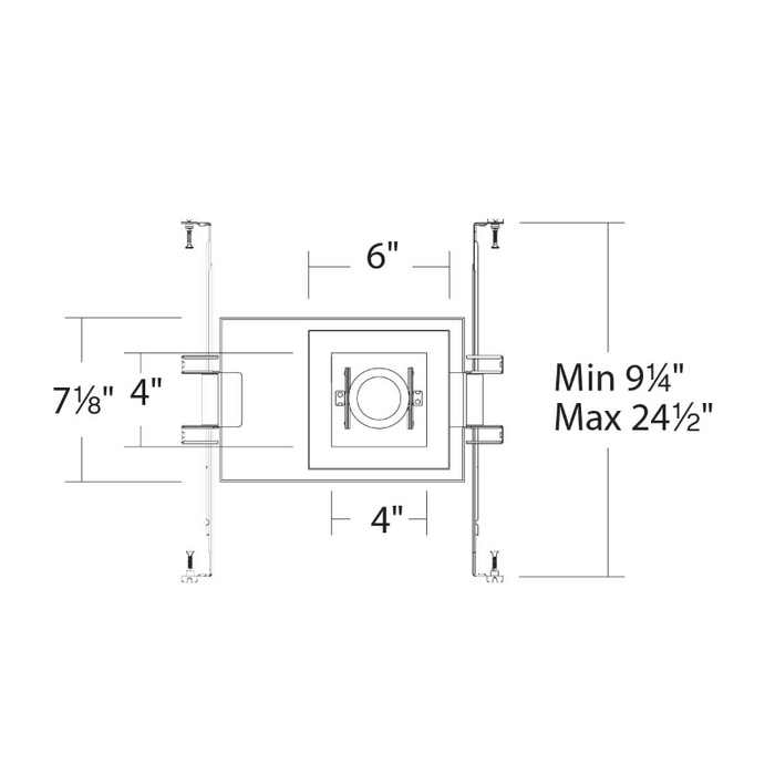 WAC MT-4115T Silo Multiples 1 Light Non-IC Rated Housing with Light Engine and Trim