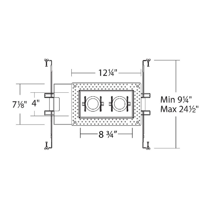 WAC MT-4210L Silo Multiples 2 Light IC Airtight Housing with Light Engine and Invisible Trim