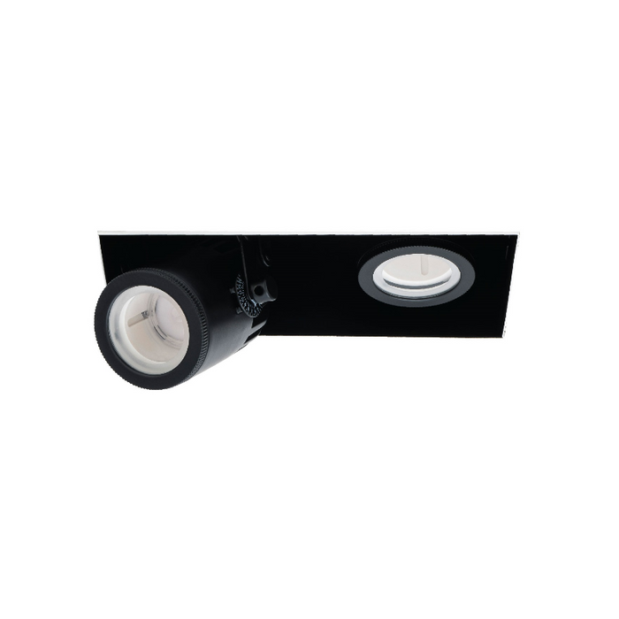 WAC MT-4215L Silo Multiples 2 Light Non-IC Rated Housing with Light Engine and Invisible Trim - White/Black
