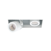 WAC MT-4215L Silo Multiples 2 Light Non-IC Rated Housing with Light Engine and Invisible Trim - White/White
