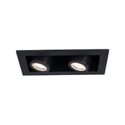 WAC MT-4215T Silo Multiples 2 Light Non-IC Rated Housing with Light Engine and Trim - Black/Black