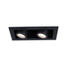 WAC MT-4215T Silo Multiples 2 Light Non-IC Rated Housing with Light Engine and Trim - Black/Black