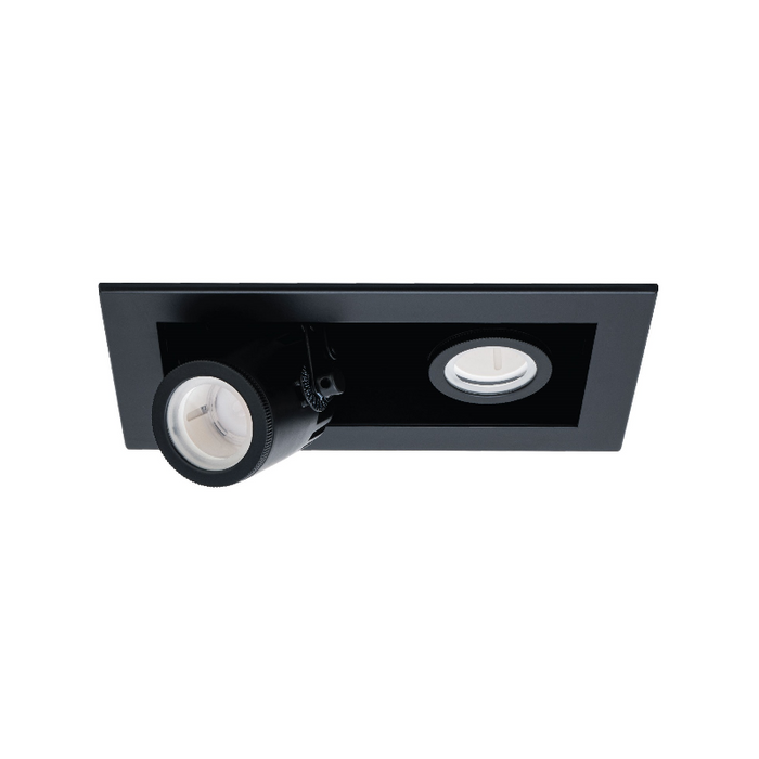 WAC MT-4215T Silo Multiples 2 Light Non-IC Rated Housing with Light Engine and Trim - Black/Black