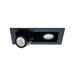 WAC MT-4215T Silo Multiples 2 Light Non-IC Rated Housing with Light Engine and Trim - Black/Black