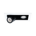 WAC MT-4215T Silo Multiples 2 Light Non-IC Rated Housing with Light Engine and Trim - White/Black