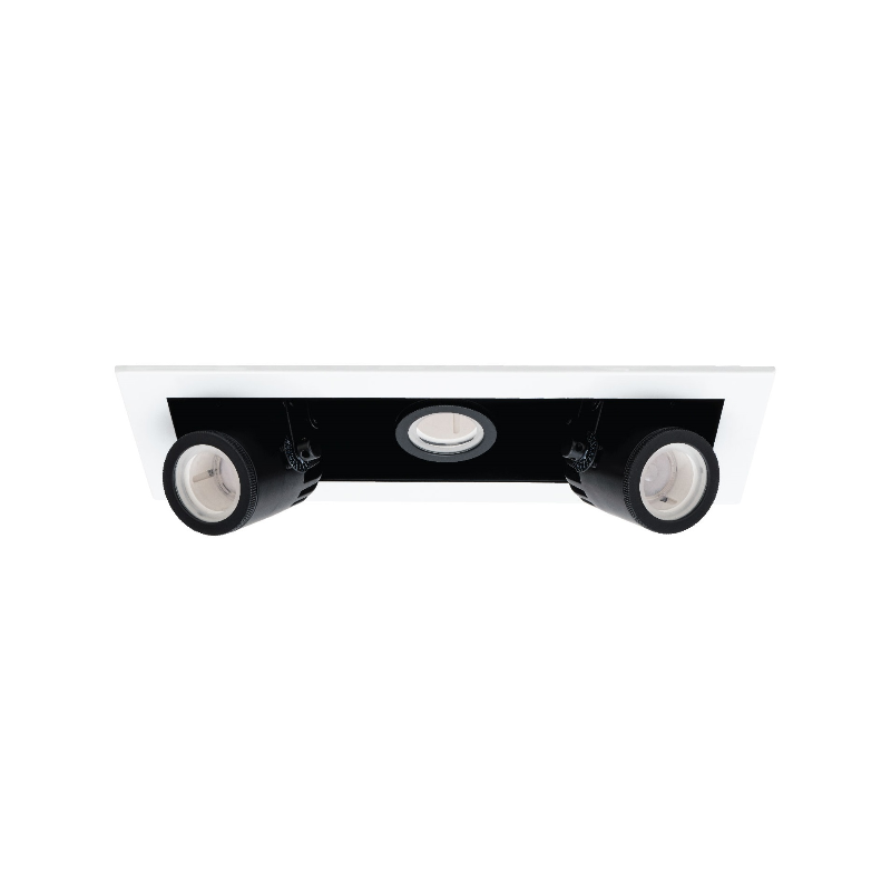 WAC MT-4315T Silo Multiples 3 Light Non-IC Rated Housing with Light Engine and Trim - White/Black