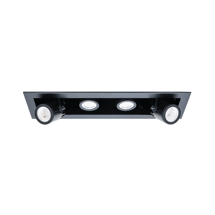 WAC MT-4410T Silo Multiples 4 Light IC Airtight Housing with Light Engine and Trim - Black/Black
