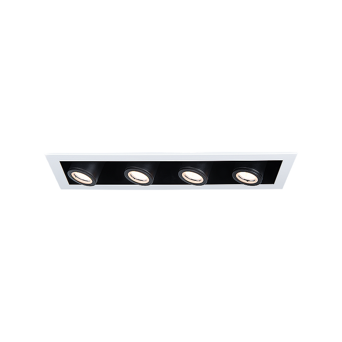 WAC MT-4410T Silo Multiples 4 Light IC Airtight Housing with Light Engine and Trim - White/Black