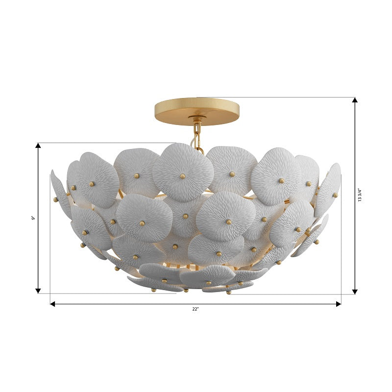 Metropolitan N1823 Coastlyn 3-lt 22" Semi-Flush Mount