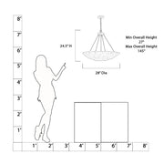 Metropolitan N1826 Coastlyn 6-lt 28" Pendant