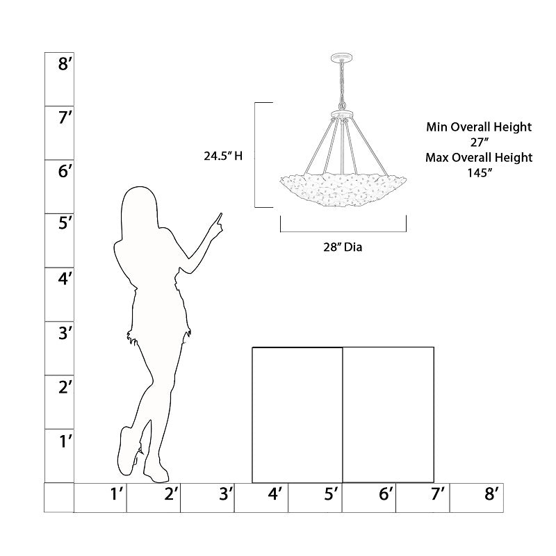 Metropolitan N1826 Coastlyn 6-lt 28" Pendant