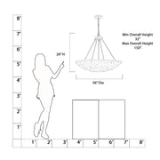 Metropolitan N1828 Coastlyn 8-lt 36" Pendant