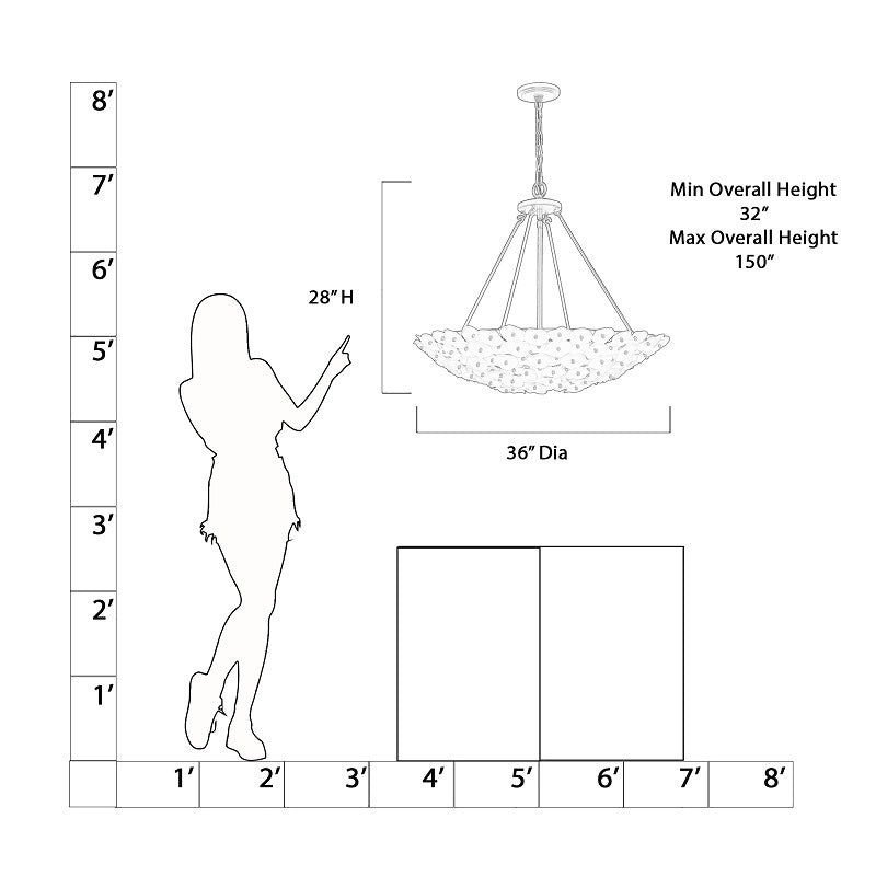 Metropolitan N1828 Coastlyn 8-lt 36" Pendant