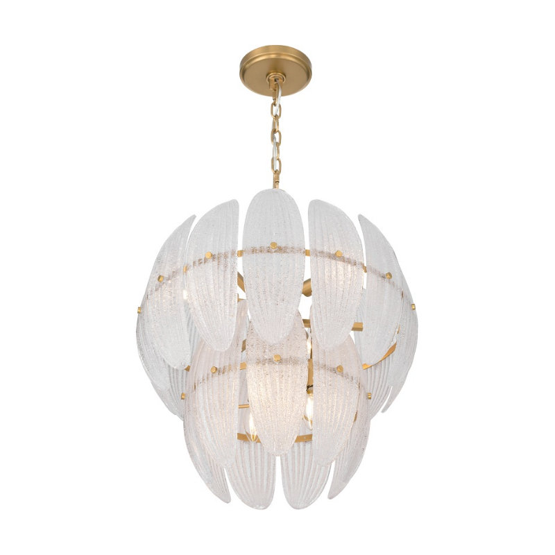 Metropolitan N2246 Marclaire 6-lt 20" Pendant - Legacy Brass/Clear Glass