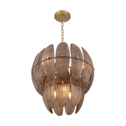 Metropolitan N2246 Marclaire 6-lt 20" Pendant - Legacy Brass/Brown Glass