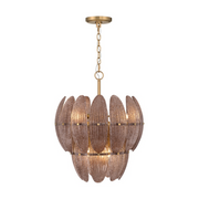 Metropolitan N2246 Marclaire 6-lt 20" Pendant - Legacy Brass/Brown Glass