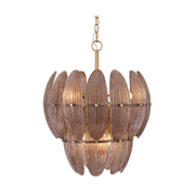 Metropolitan N2246 Marclaire 6-lt 20" Pendant - Legacy Brass/Brown Glass