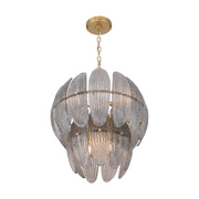 Metropolitan N2246 Marclaire 6-lt 20" Pendant - Legacy Brass/Grey Glass