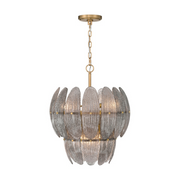 Metropolitan N2246 Marclaire 6-lt 20" Pendant - Legacy Brass/Grey Glass