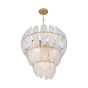 Metropolitan N2248 Marclaire 11-lt 27" Pendant - Legacy Brass/Clear Glass