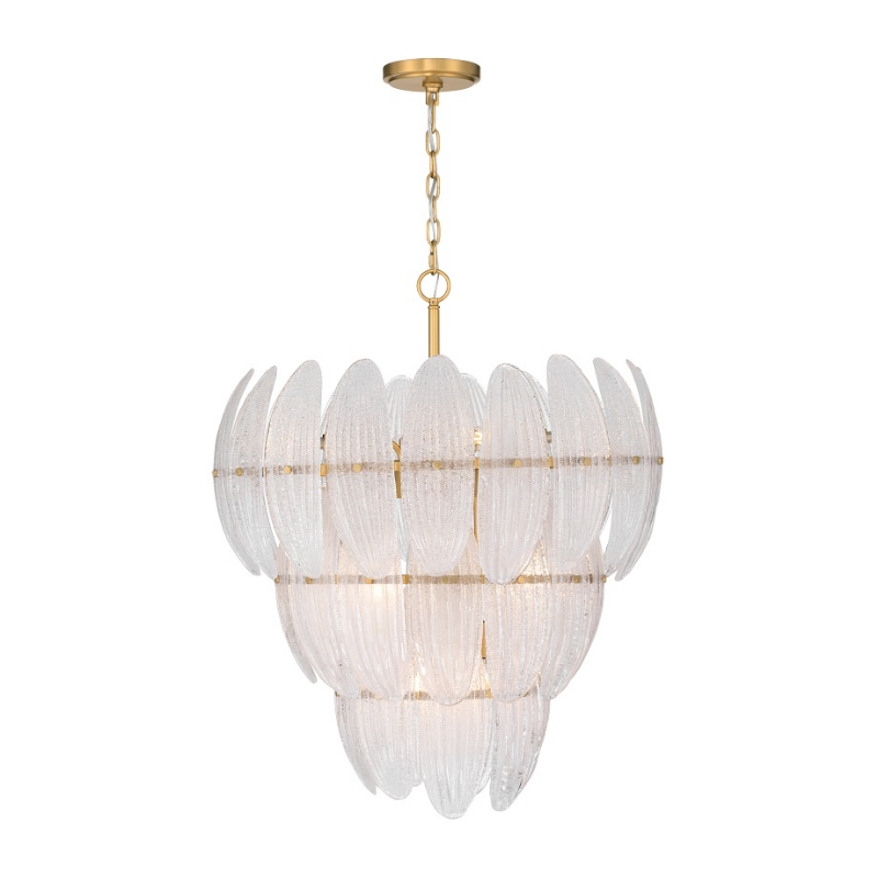 Metropolitan N2248 Marclaire 11-lt 27" Pendant - Legacy Brass/Clear Glass