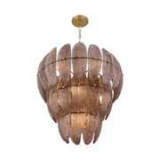 Metropolitan N2248 Marclaire 11-lt 27" Pendant - Legacy Brass/Brown Glass