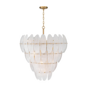 Metropolitan N2249 Marclaire 15-lt 33" Pendant - Legacy Brass/Clear Glass