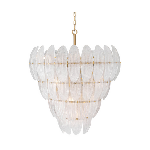 Metropolitan N2249 Marclaire 15-lt 33" Pendant - Legacy Brass/Clear Glass