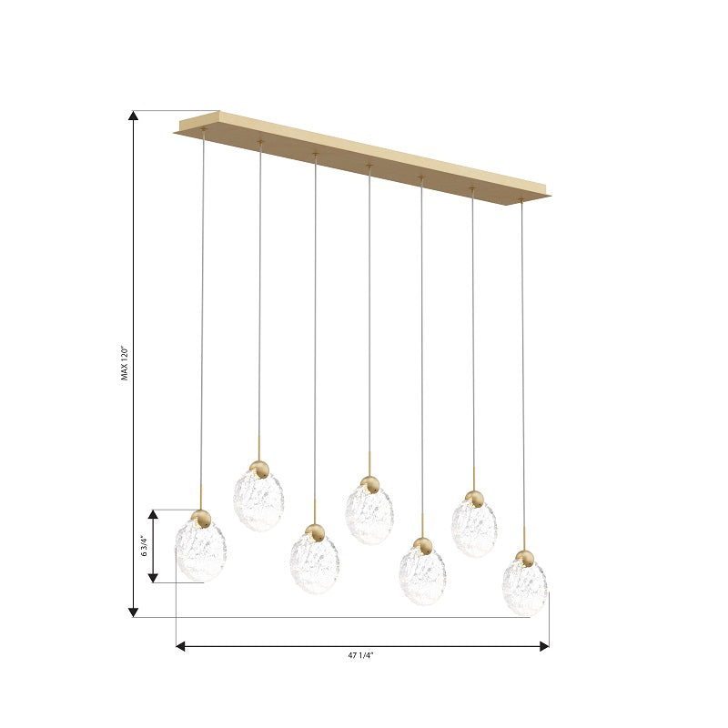 Metropolitan N2377 Briselle 7-lt 47" LED Pendant