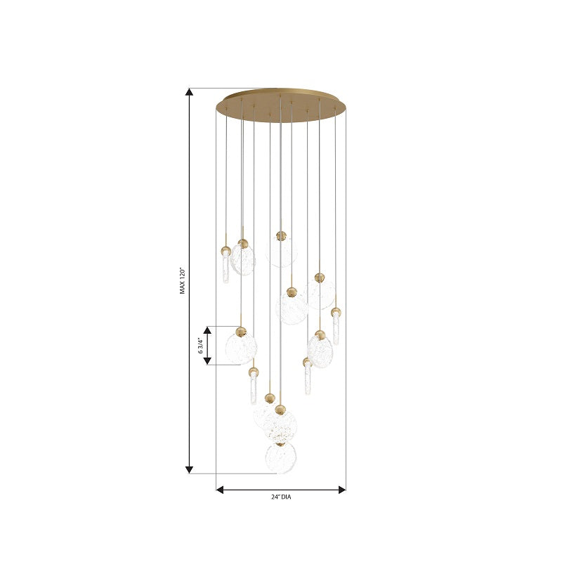 Metropolitan N2379 Briselle 13-lt 24" LED Pendant