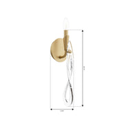 Metropolitan N3121 Glassara 1-lt 17" Tall Wall Sconce
