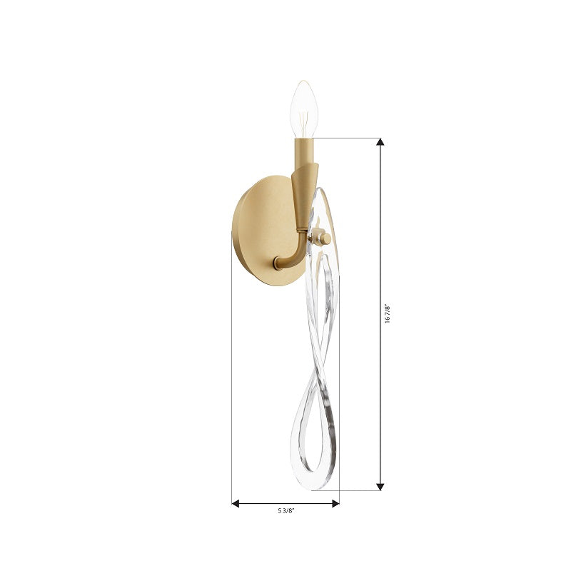 Metropolitan N3121 Glassara 1-lt 17" Tall Wall Sconce