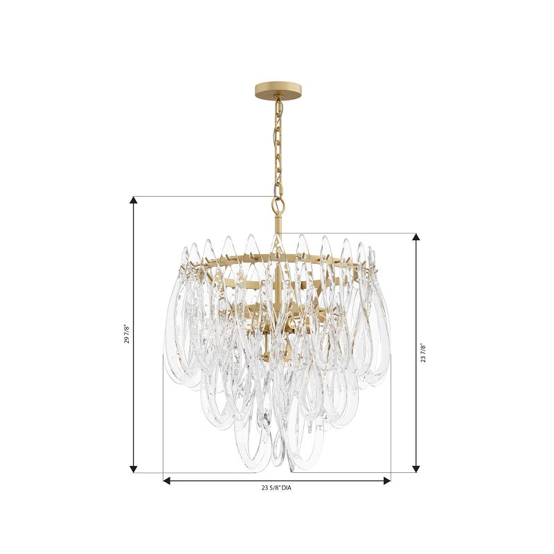Metropolitan N3126 Glassara 6-lt 23" Pendant