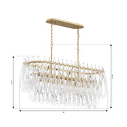 Metropolitan N3127 Glassara 8-lt 48" Linear Chandelier