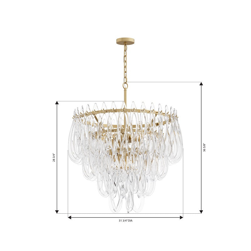 Metropolitan N3128 Glassara 10-lt 32" Pendant