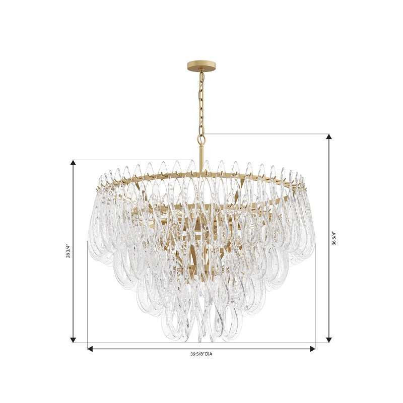 Metropolitan N3129 Glassara 15-lt 40" Pendant