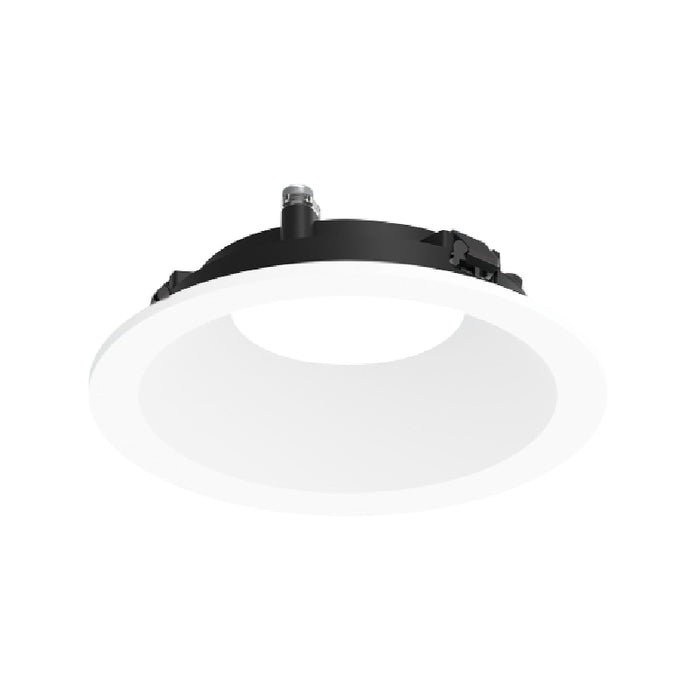 Nora NAPF-3RDN 3" Apollo Round Flanged Downlight Trim with Clear Lens - Matte Powder White