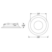 Nora NAPF-3RDN 3" Apollo Round Flanged Downlight Trim