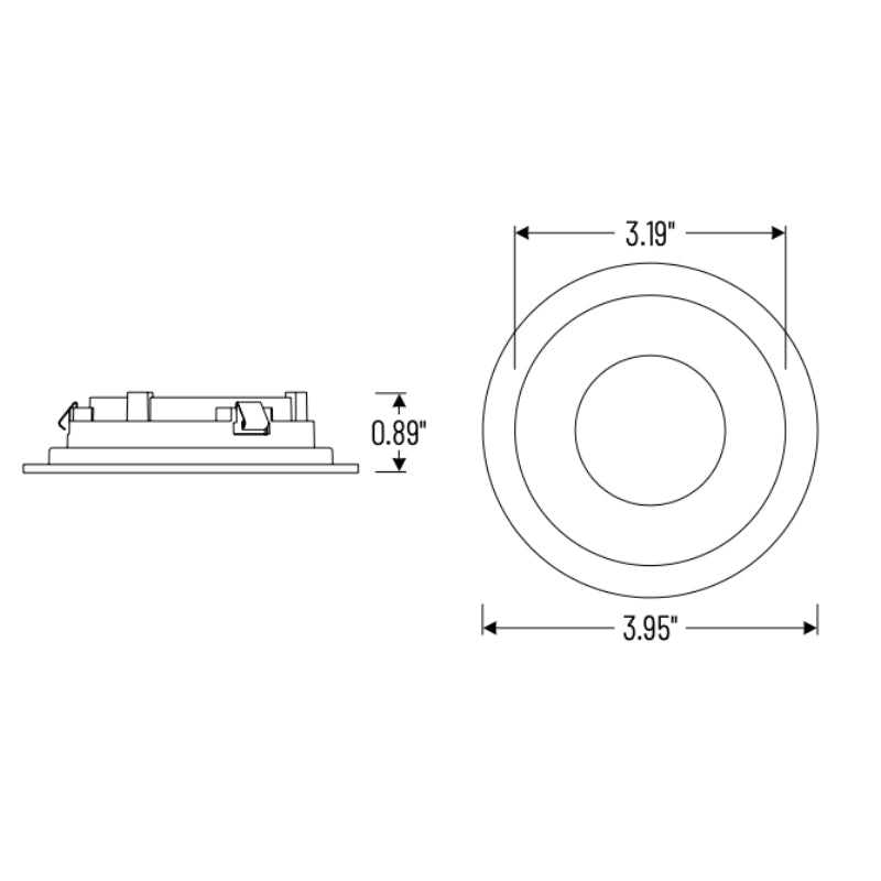 Nora NAPF-3RDN 3" Apollo Round Flanged Downlight Trim