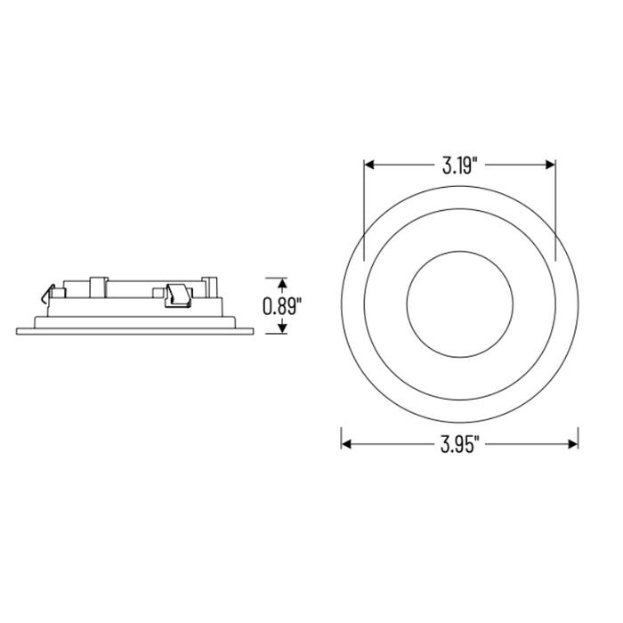 Nora NAPF-3RDN 3" Apollo Round Flanged Downlight Trim with Clear Lens