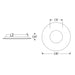 Nora NAPF-3RPH 3" Apollo Round Flanged Pinhole Trim