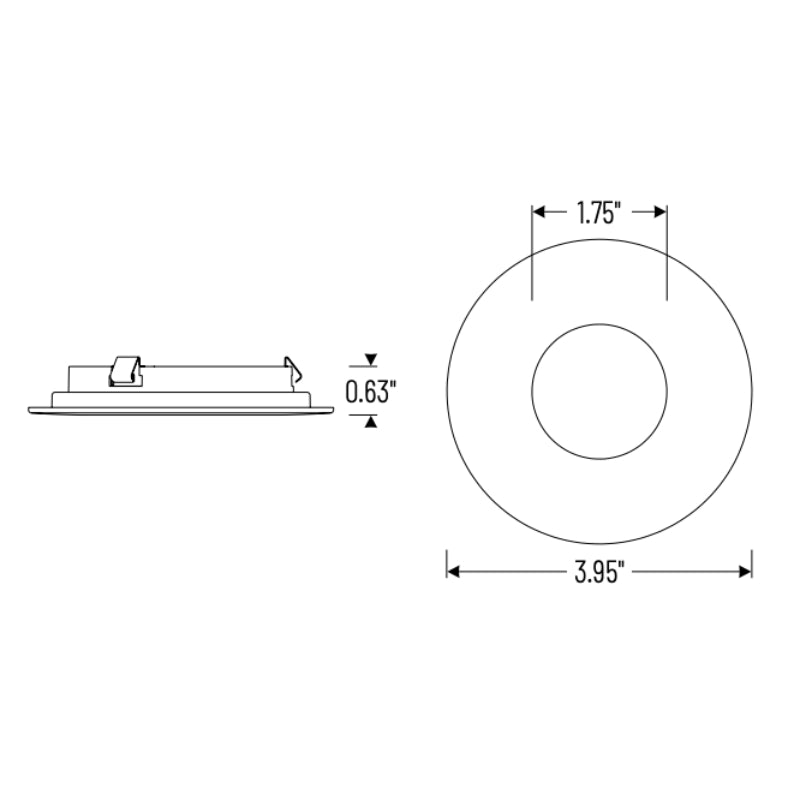 Nora NAPF-3RPH 3" Apollo Round Flanged Pinhole Trim with Clear Lens