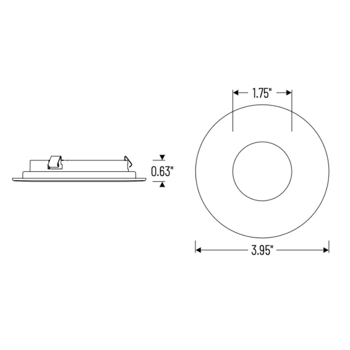 Nora NAPF-3RPH 3" Apollo Round Flanged Pinhole Trim with Clear Lens